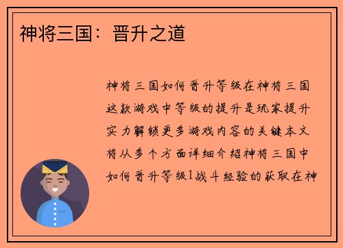 神将三国：晋升之道